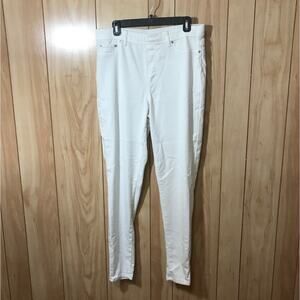 Diane Gilman DG Lux Sport White Comfortable Skinny Leg Pants LT